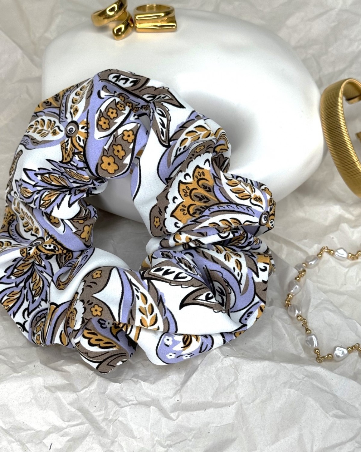 Scrunchie Λαχούρια Λιλά