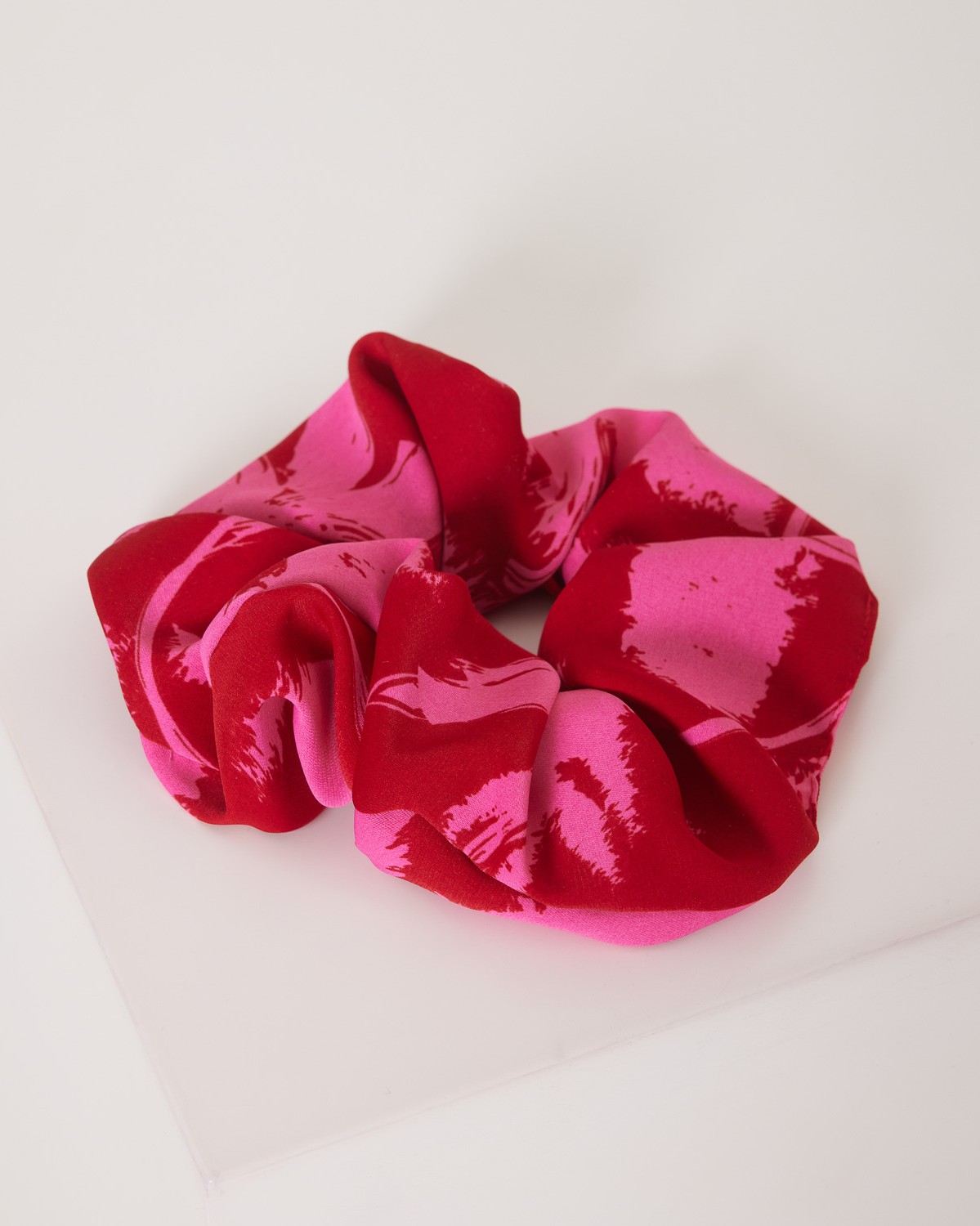 Scrunchie Φλοράλ Φούξια