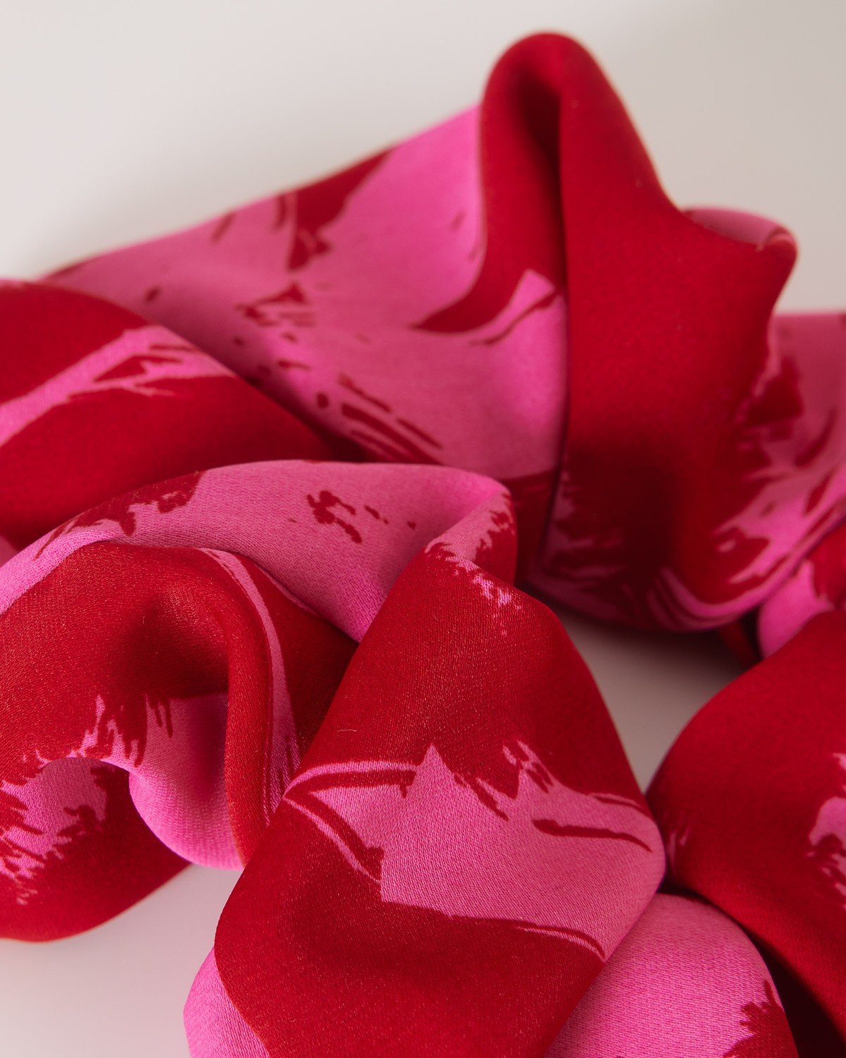 Scrunchie Φλοράλ Φούξια