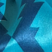 Scrunchie Σατέν Εμπριμέ Γεωμετρικό Γαλάζιο