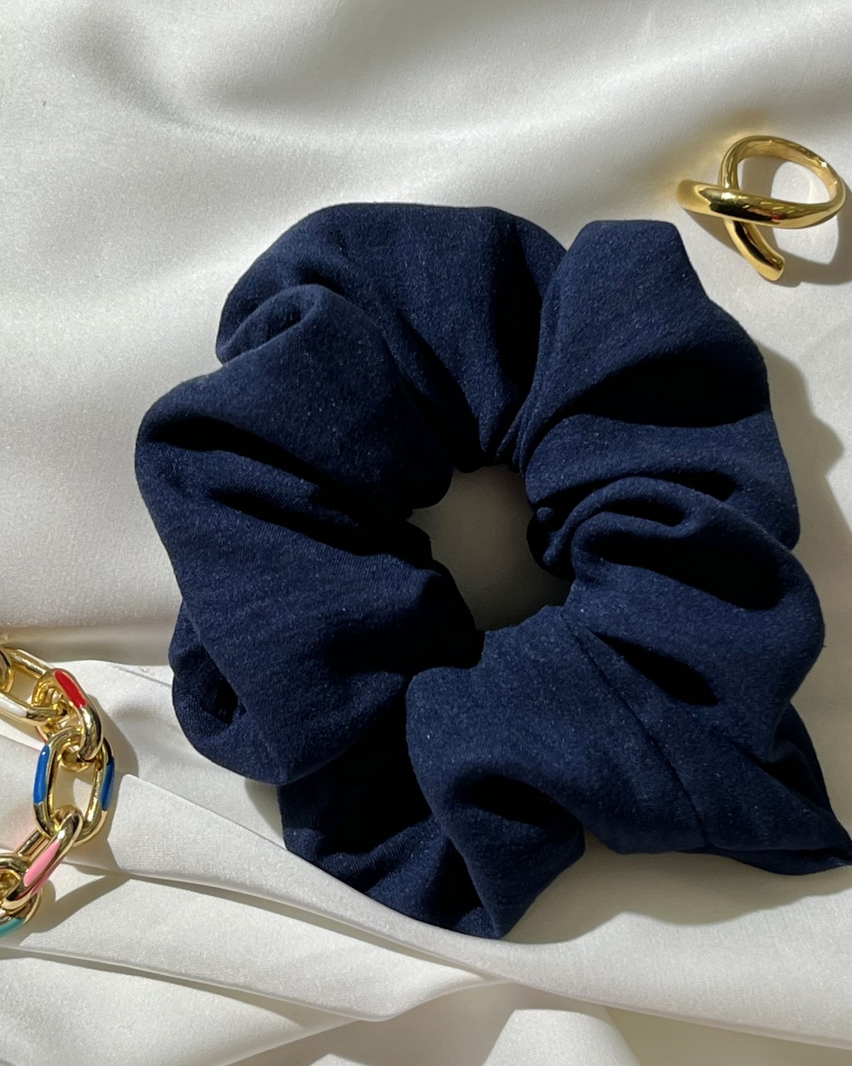 Scrunchie Rayon Ίντιγκο Σκούρο