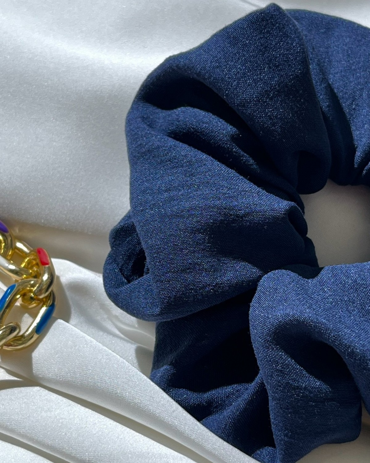 Scrunchie Rayon Ίντιγκο Σκούρο