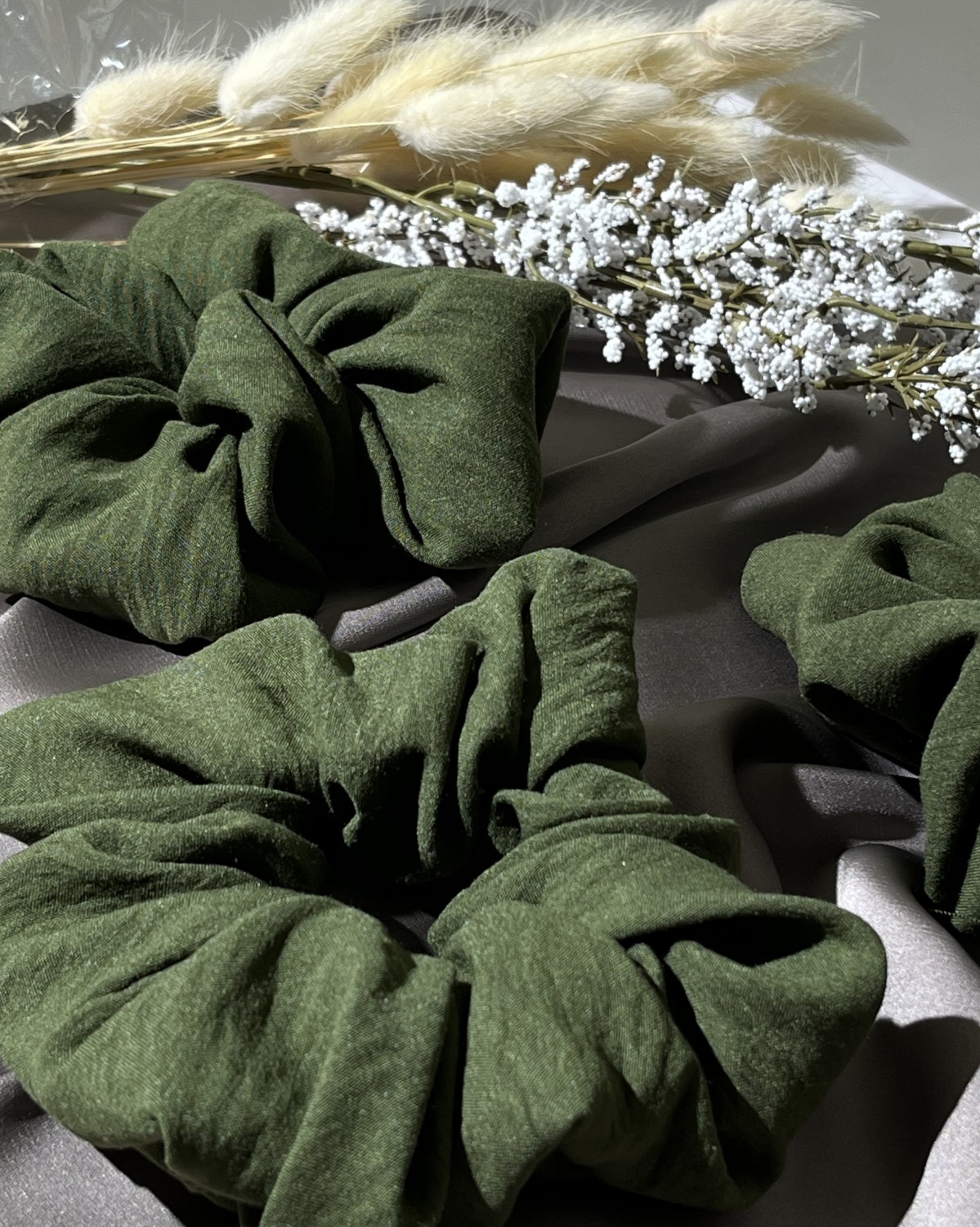Scrunchie Rayon Λαδί