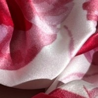 Scrunchie Σατέν Φλοράλ Hot Pink
