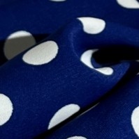 Scrunchie Πουά Μπλε Ανοιχτό
