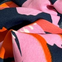 Scrunchie Φλοράλ Πορτοκαλί