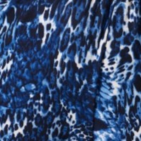 Σετ Crop Ραντάκι - Jupe Culotte Animal Print Μπλε