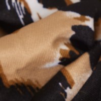 Scrunchie Βισκόζ Λεοπάρ Μπεζ Σκούρο