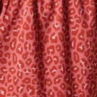 Μπλούζα Με Σούρα Στους Ώμους Animal Print Κεραμιδί-Ροζ