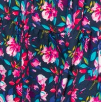 Φόρεμα Με Καμπάνα Μανίκι Φλοράλ Μπλε-Ροζ
