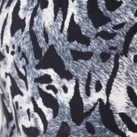 Σετ Crop Ραντάκι - Jupe Culotte Animal Print Γκρι Σκούρο