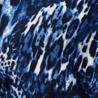 Μπλούζα Με Λάστιχο Στην Μέση Animal Print Μπλε
