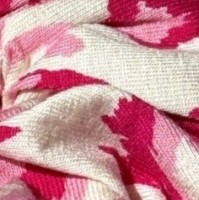 Scrunchie Βισκόζ Εμπριμέ Ροζ