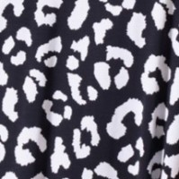 Μπλούζα Κρουαζέ Σατέν Animal Print Ασπρόμαυρο
