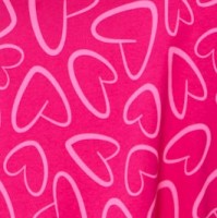 Σετ Πιτζάμα Με Καρδoύλες Hot Pink