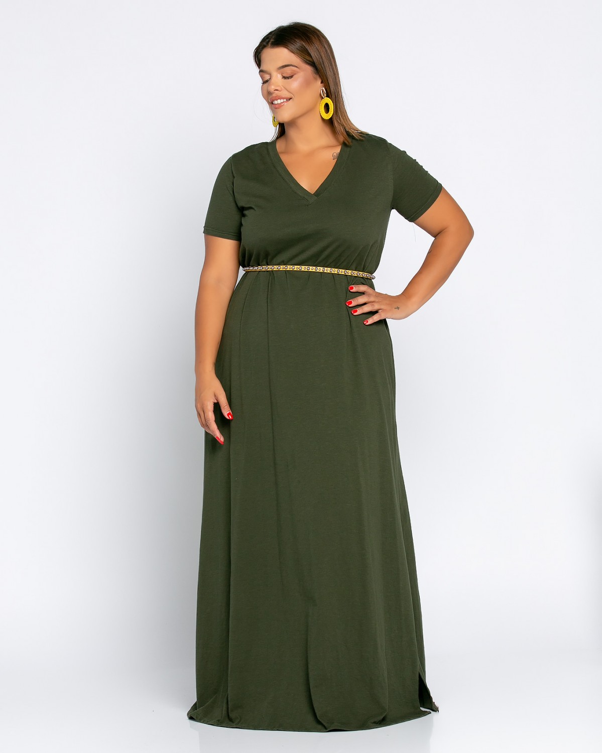 Brazil Dress, kolor oliwkowy