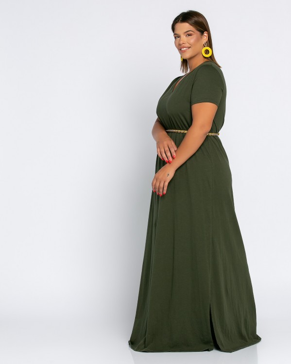 Brazil Dress, kolor oliwkowy