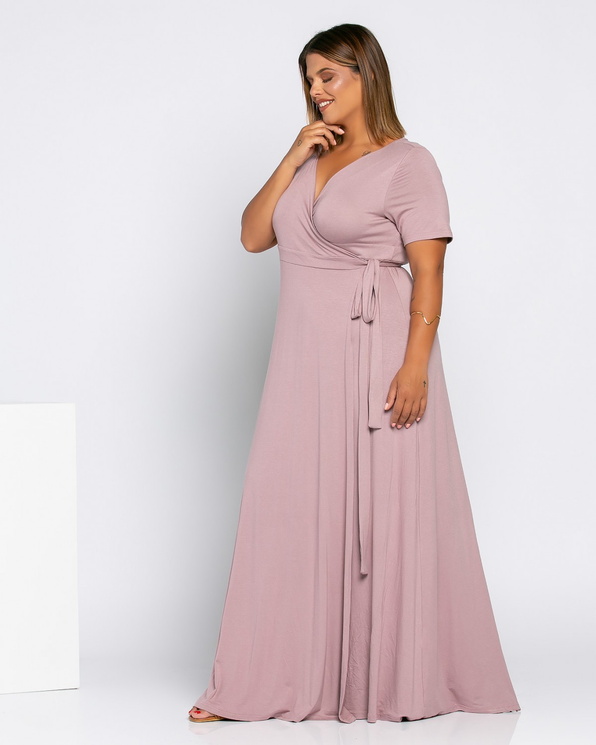 Salvadore Dress, kolor dusty pink