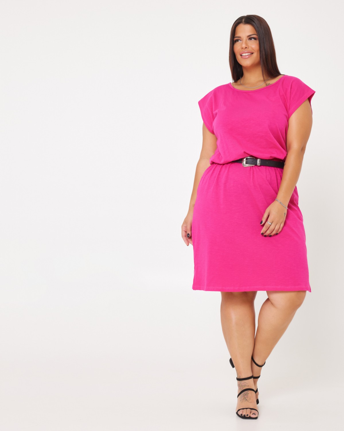 Basic Φόρεμα Hot Pink