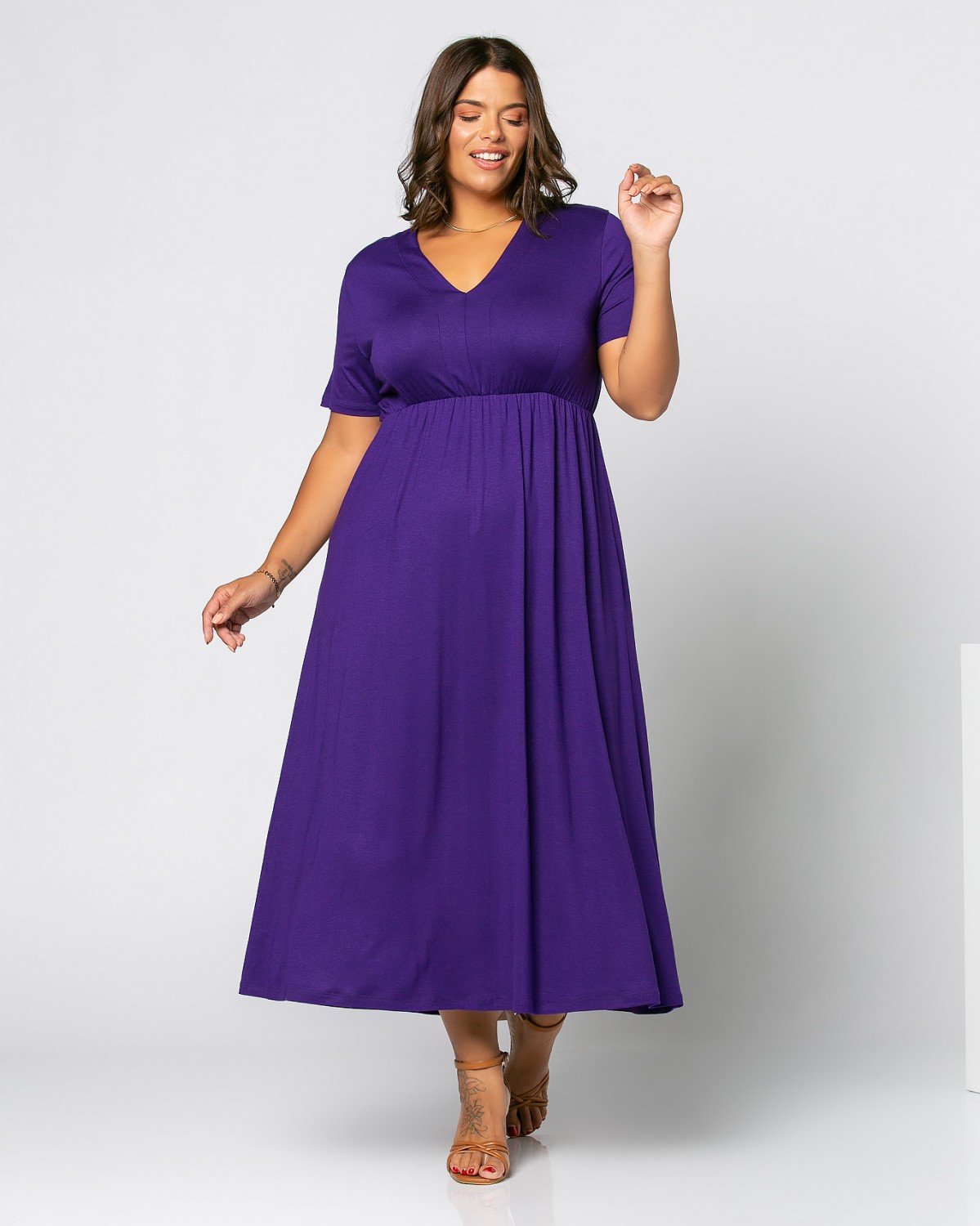 Lester Dress, kolor purpurowy