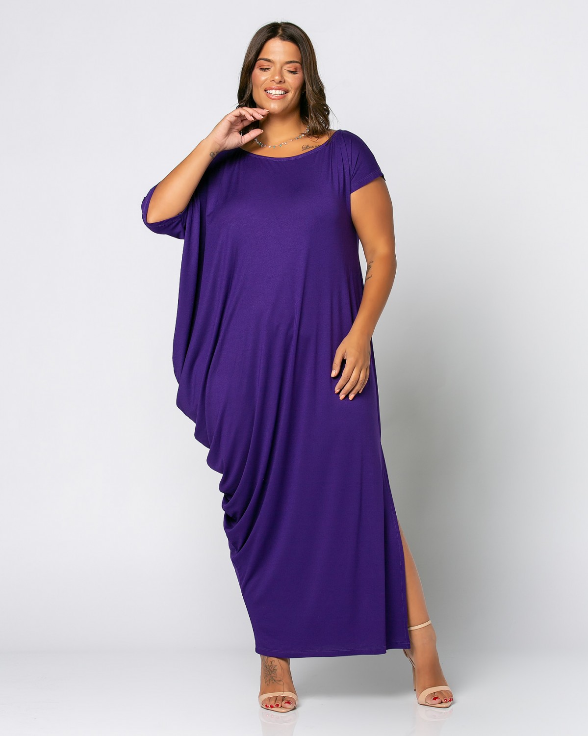 Lyon Dress, kolor purpurowy