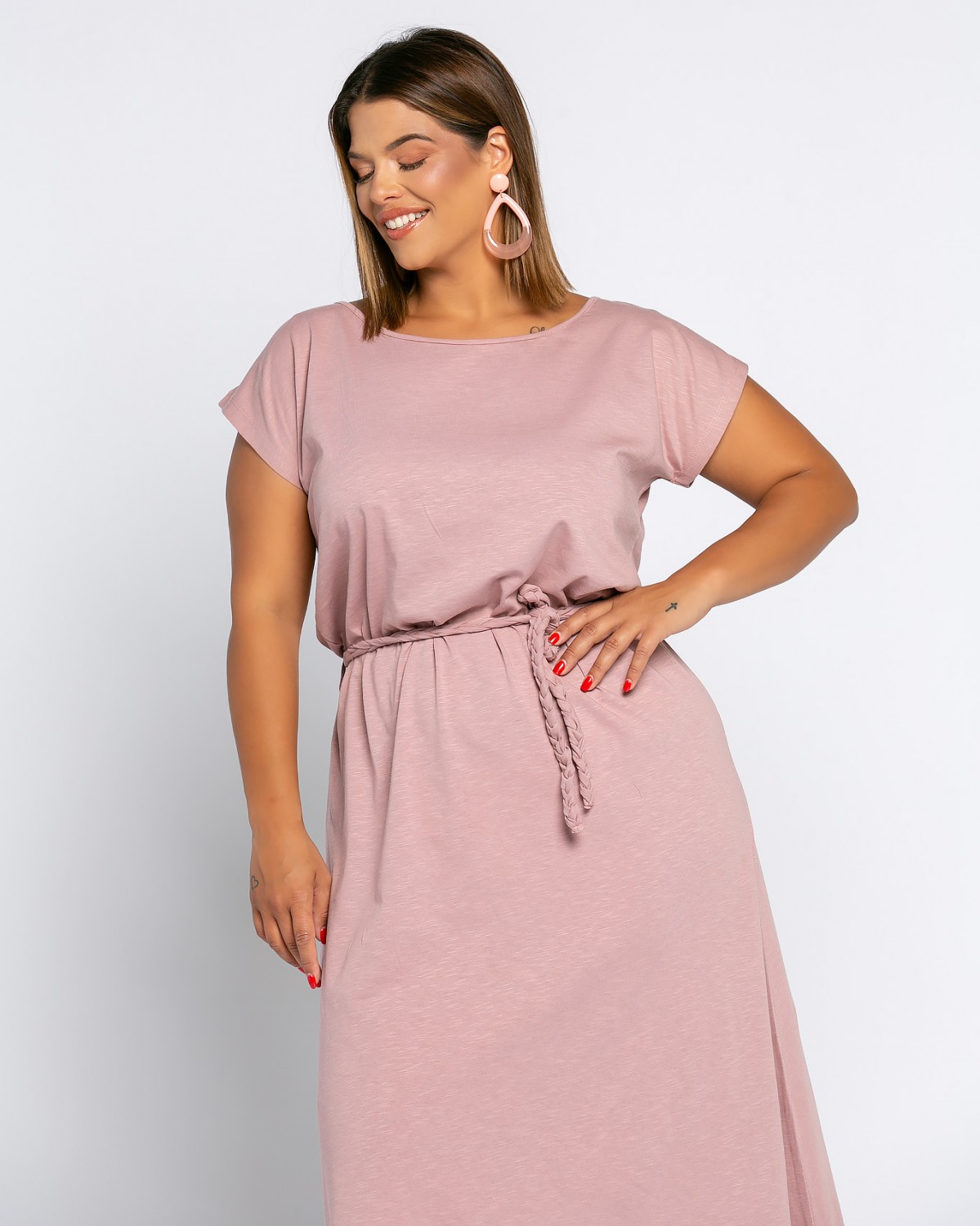 Roma Dress, kolor dusty pink
