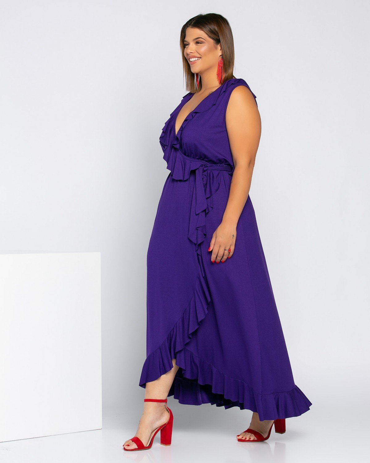 Toulouze Dress, kolor purpurowy