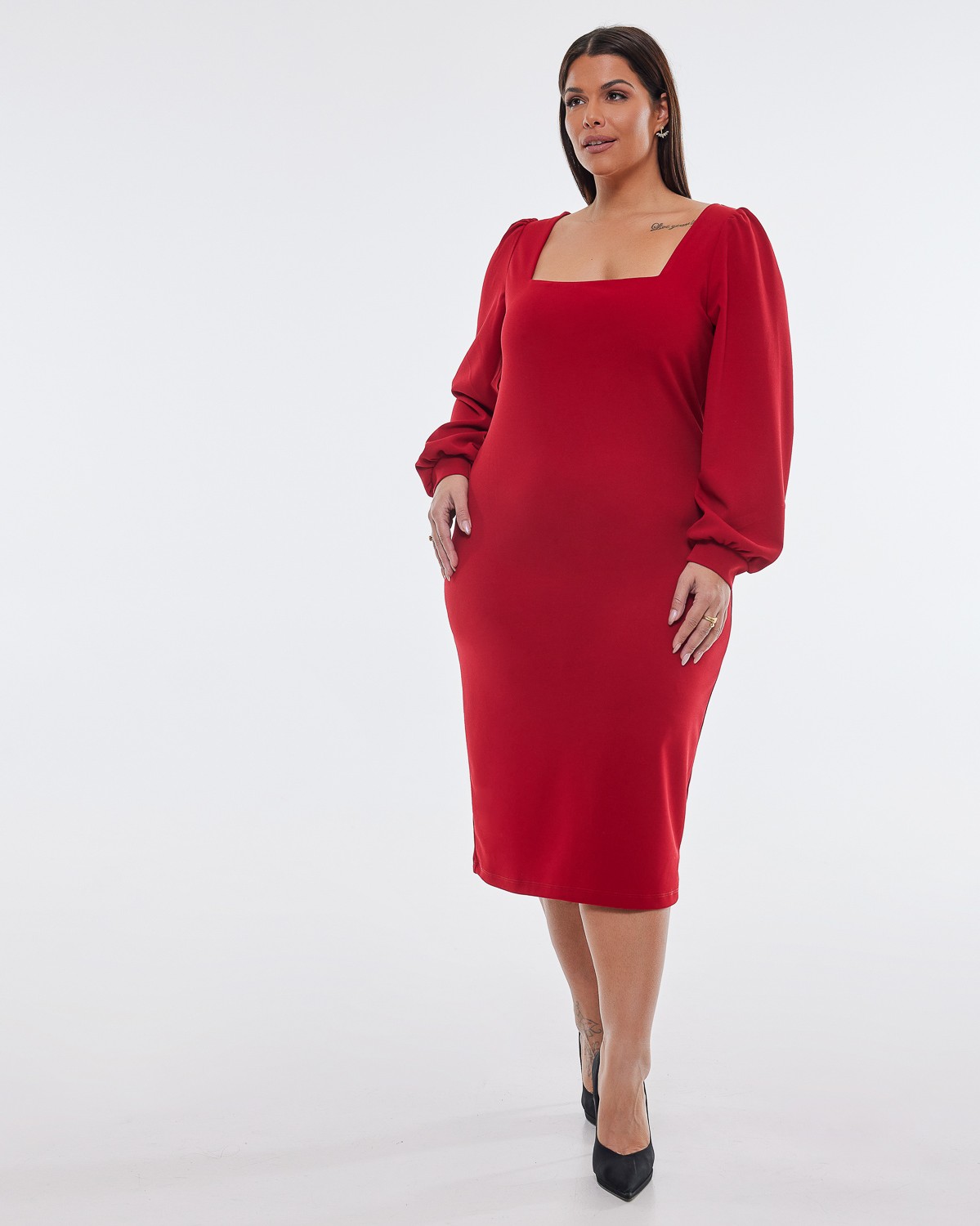 Houston Dress, kolor czerwony