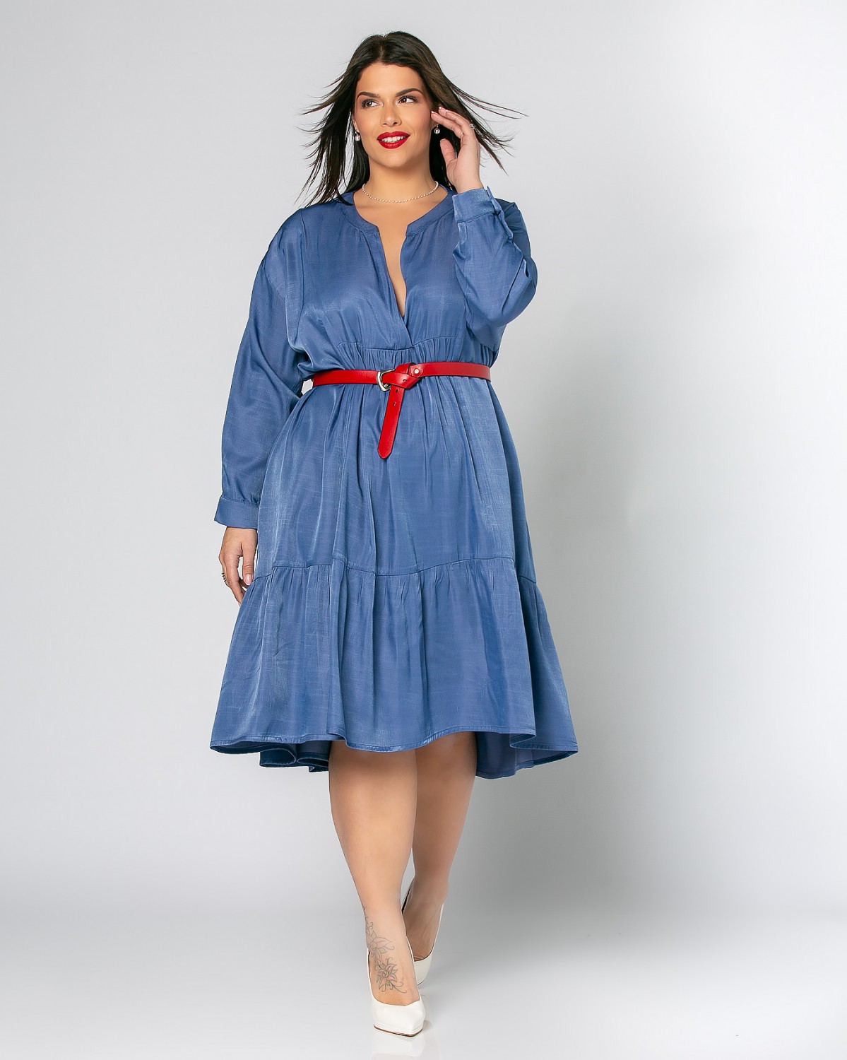 Los Angeles Dress, kolor błękit popielaty