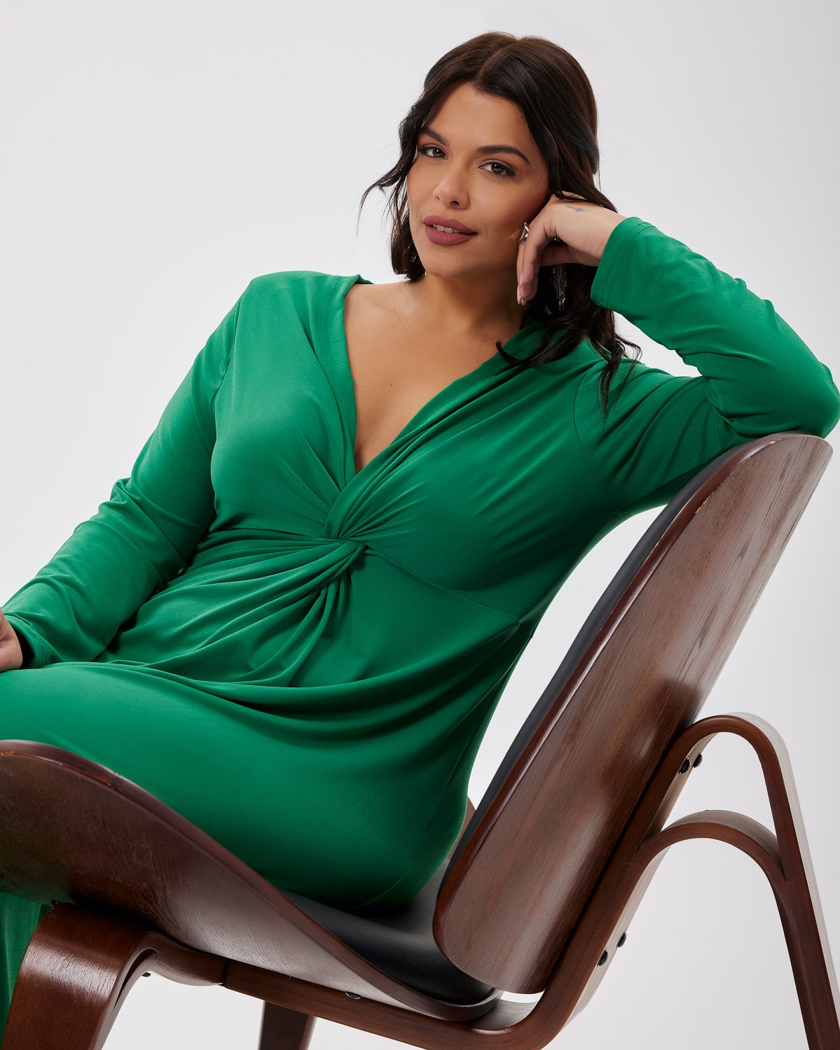 Φόρεμα Κόμπος Με Βάτες Πράσινο Ανοιχτό New