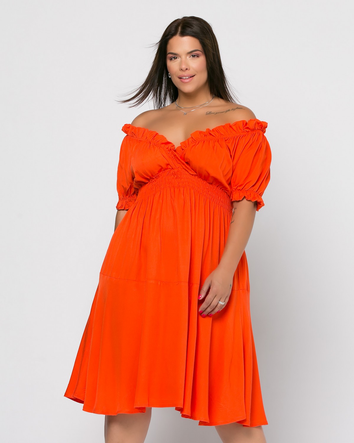 Naxos Dress, kolor pomarańczowy