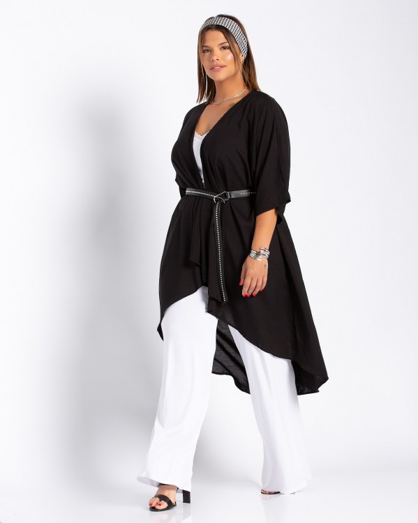 Kimono-Narzutka, kolor czarny (Tunique)