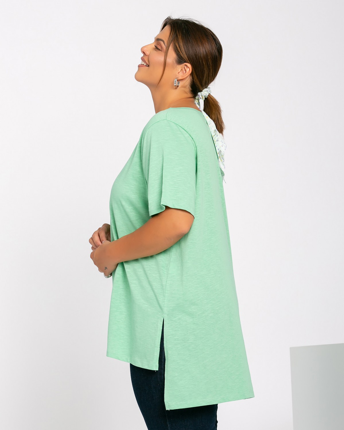Basic Τ-Shirt, kolor green light