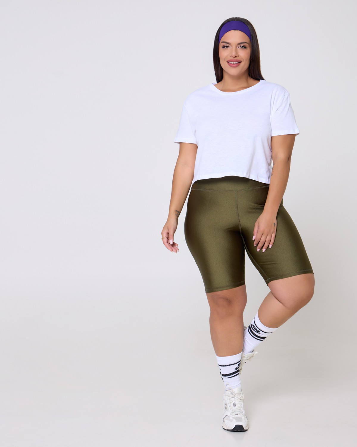 T-Shirt Crop Top Λευκό