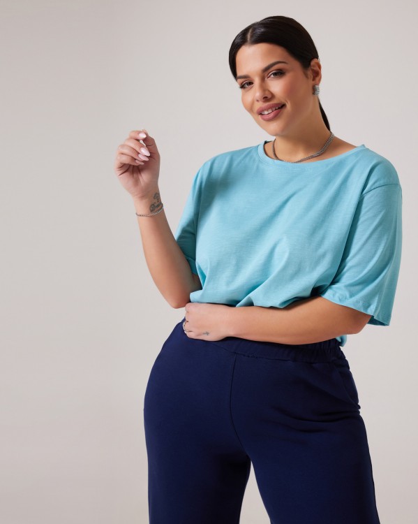 Τ-Shirt Βαμβακερό Baby Blue