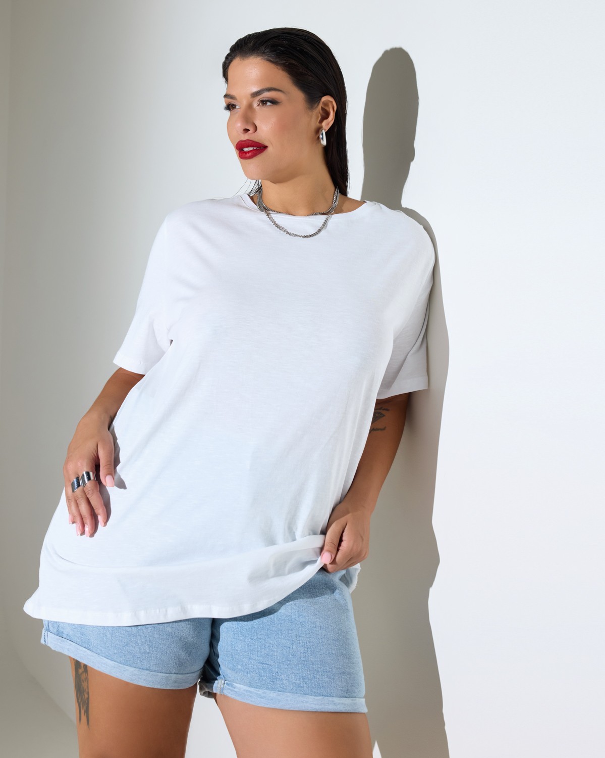 Τ-Shirt Βαμβακερό "Text Me" Λευκό