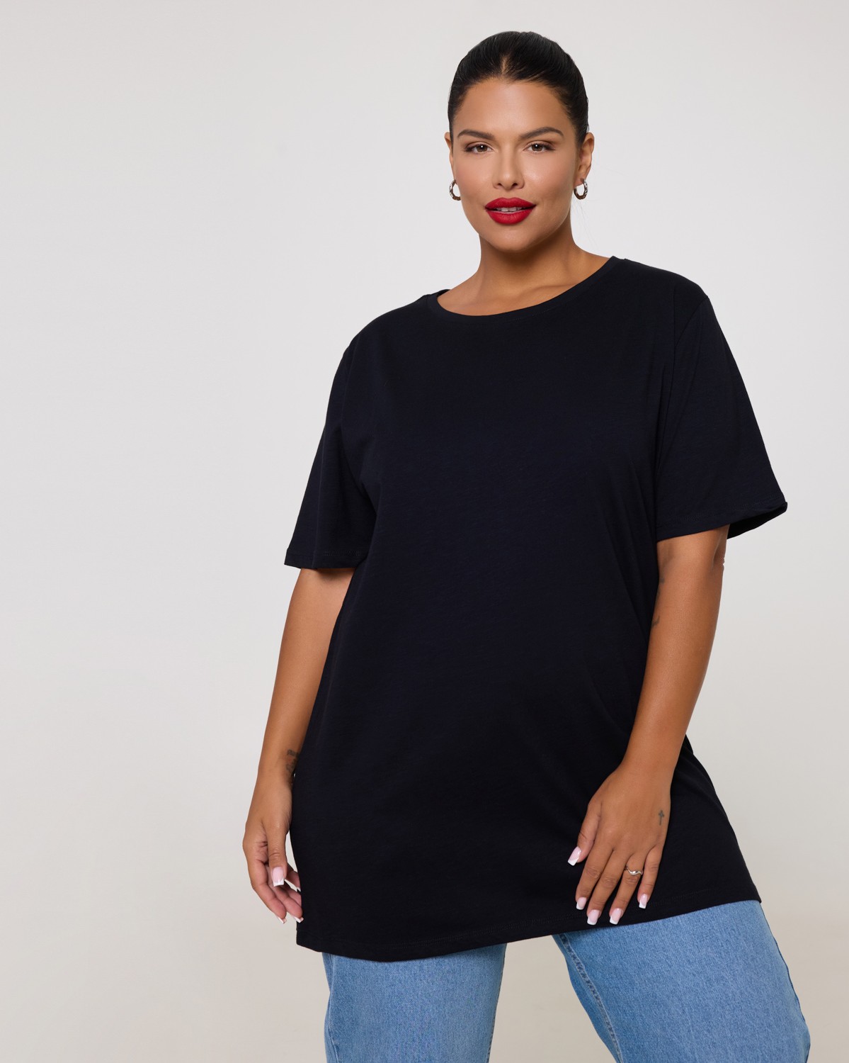 Τ-Shirt Βαμβακερό "Just Kiss Me" Μαύρο