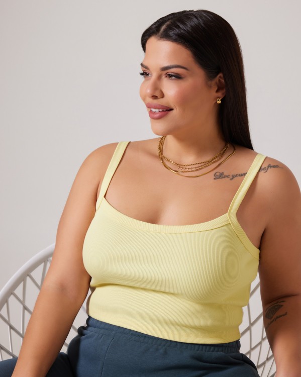 Ραντάκι Crop Ριπ Λεμονί