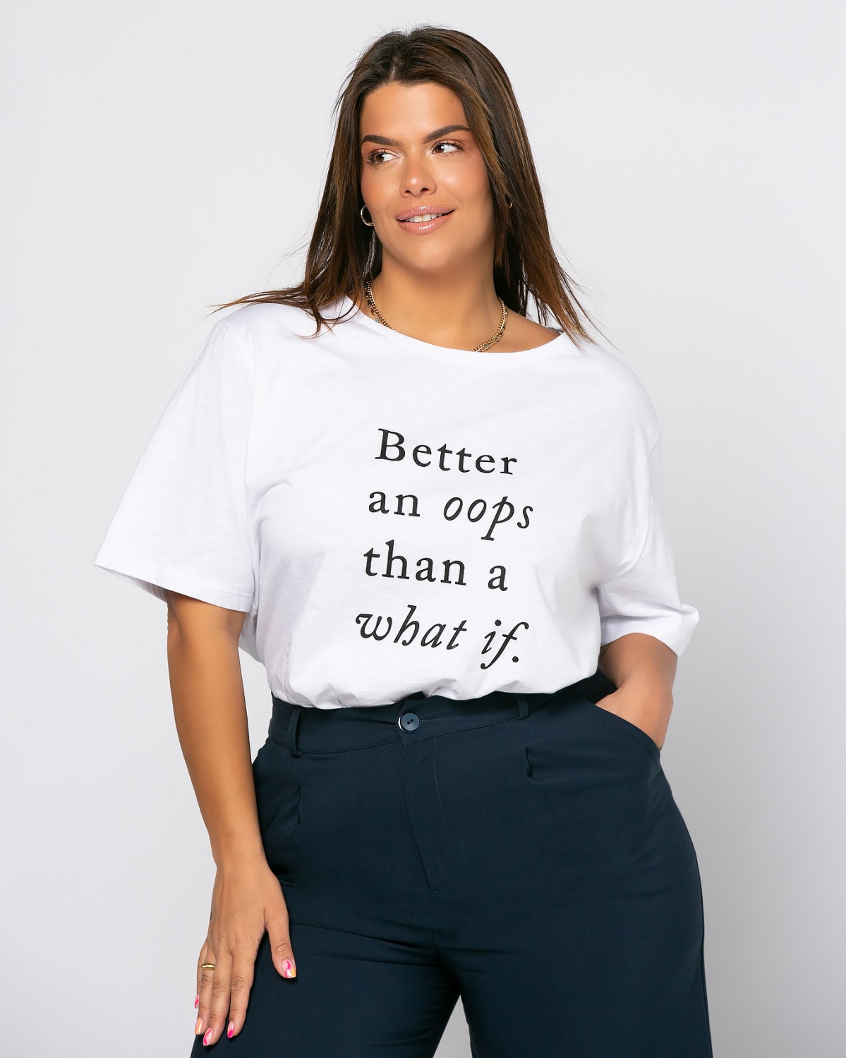 Τ-Shirt Better An Oops Λευκό