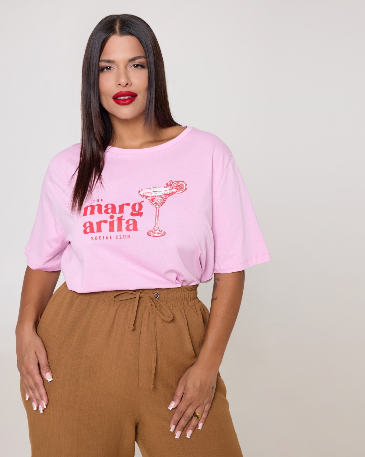 T-Shirt Βαμβακερό "Margarita" Baby Pink