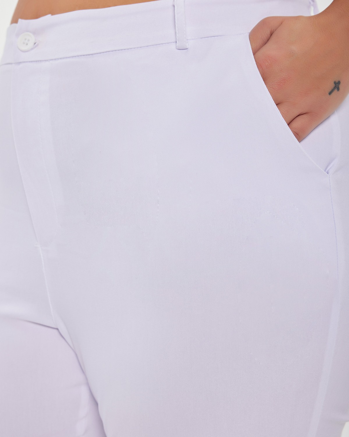 Παντελόνι Ελαστικό Σωλήνας Λευκό