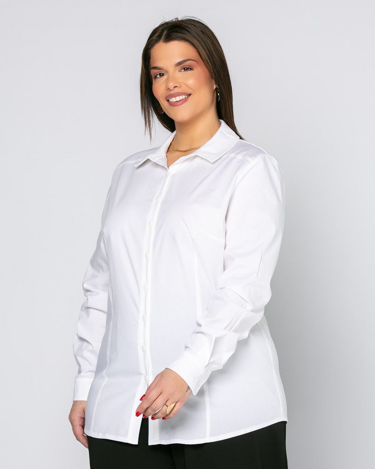 Koszula Popelina, kolor biały