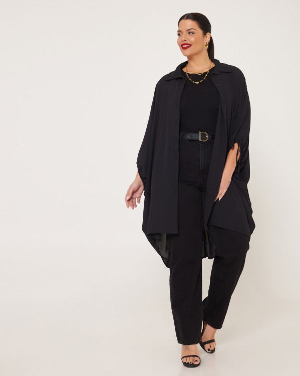 Πουκάμισο Oversize Μαύρο