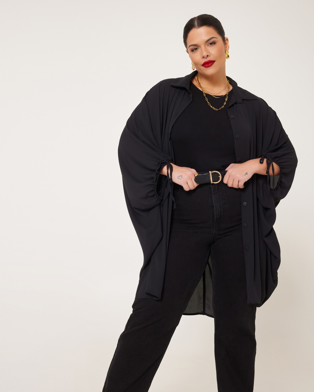 Πουκάμισο Oversize Μαύρο