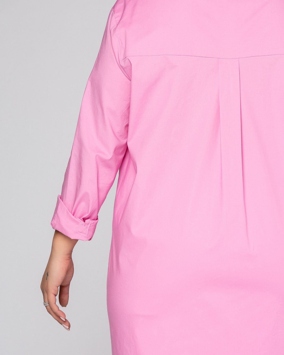 Długa koszula Popelina, kolor bubblegum pink