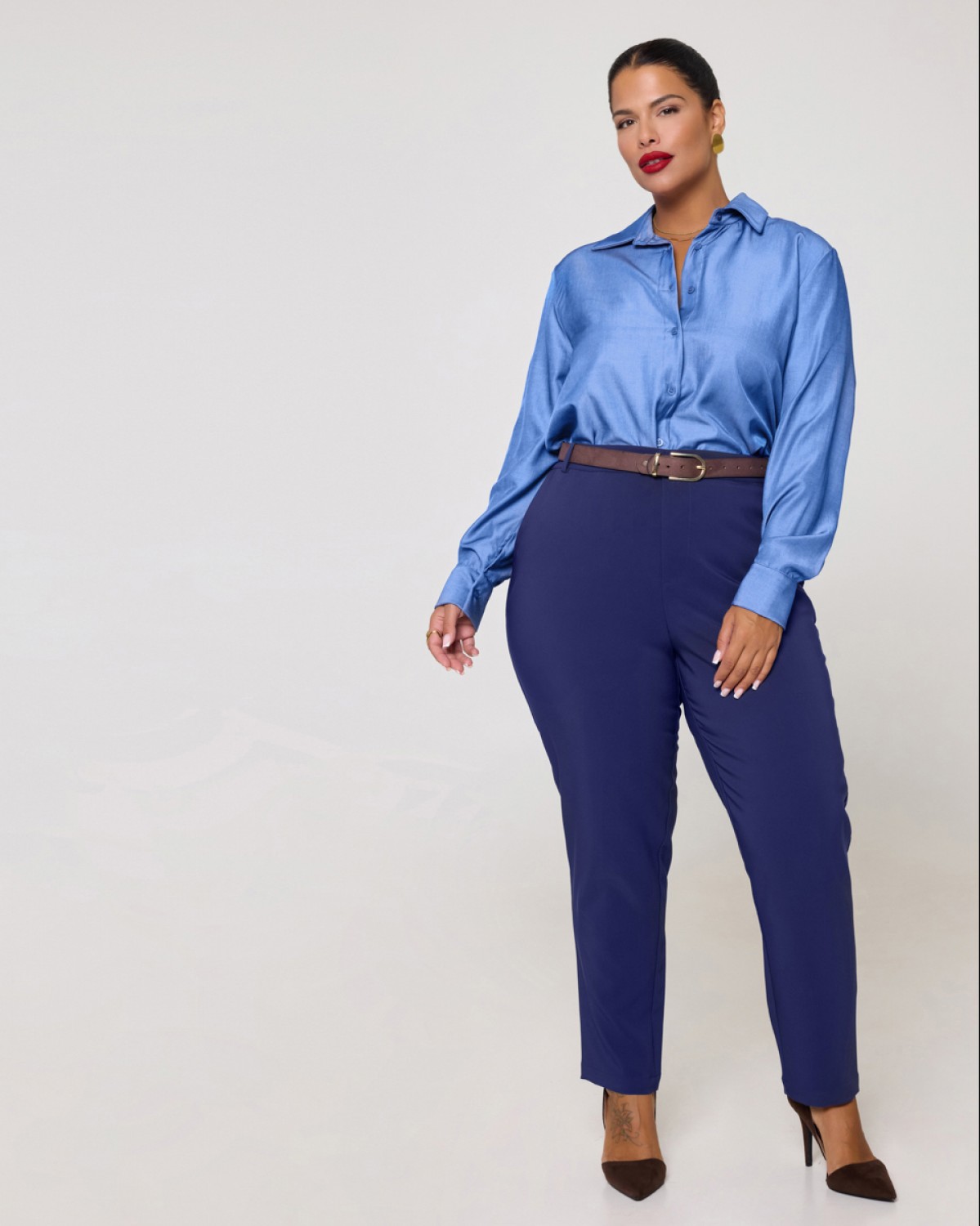 Πουκάμισο Εφέ Jean Light Blue